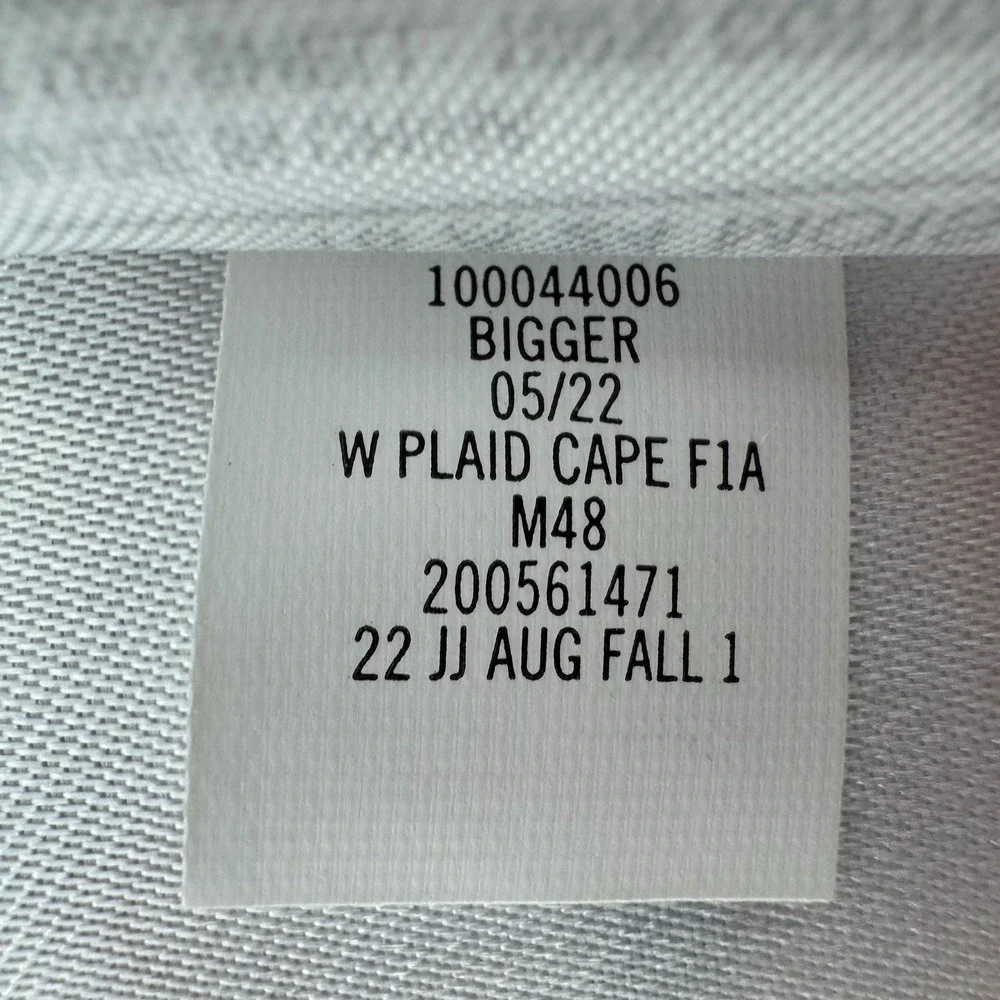 Janie and‎ Jack Tan Plaid Lined Cape Toddler Girls 18-24M Ruffle Trim Pockets
